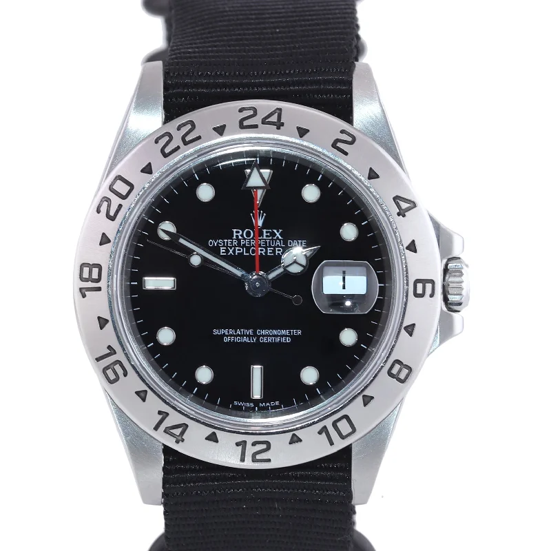 Stylish Titanium Watch for Men-2004 Rolex Explorer II Black 16570 Polar 40mm Date GMT Nato Watch