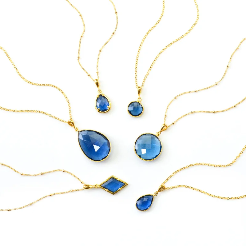 Unique Gemstone Necklace-Kyanite Necklace : September Birthstone