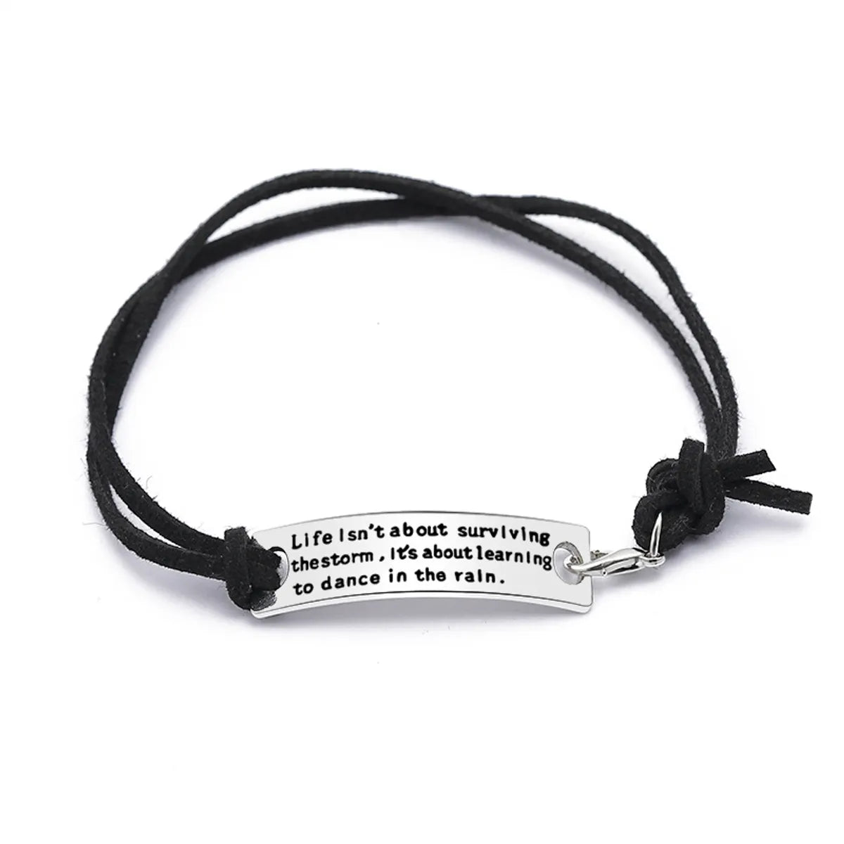 Creative Inspirational Strip Lettering Charming Life Bracelet Wholesale