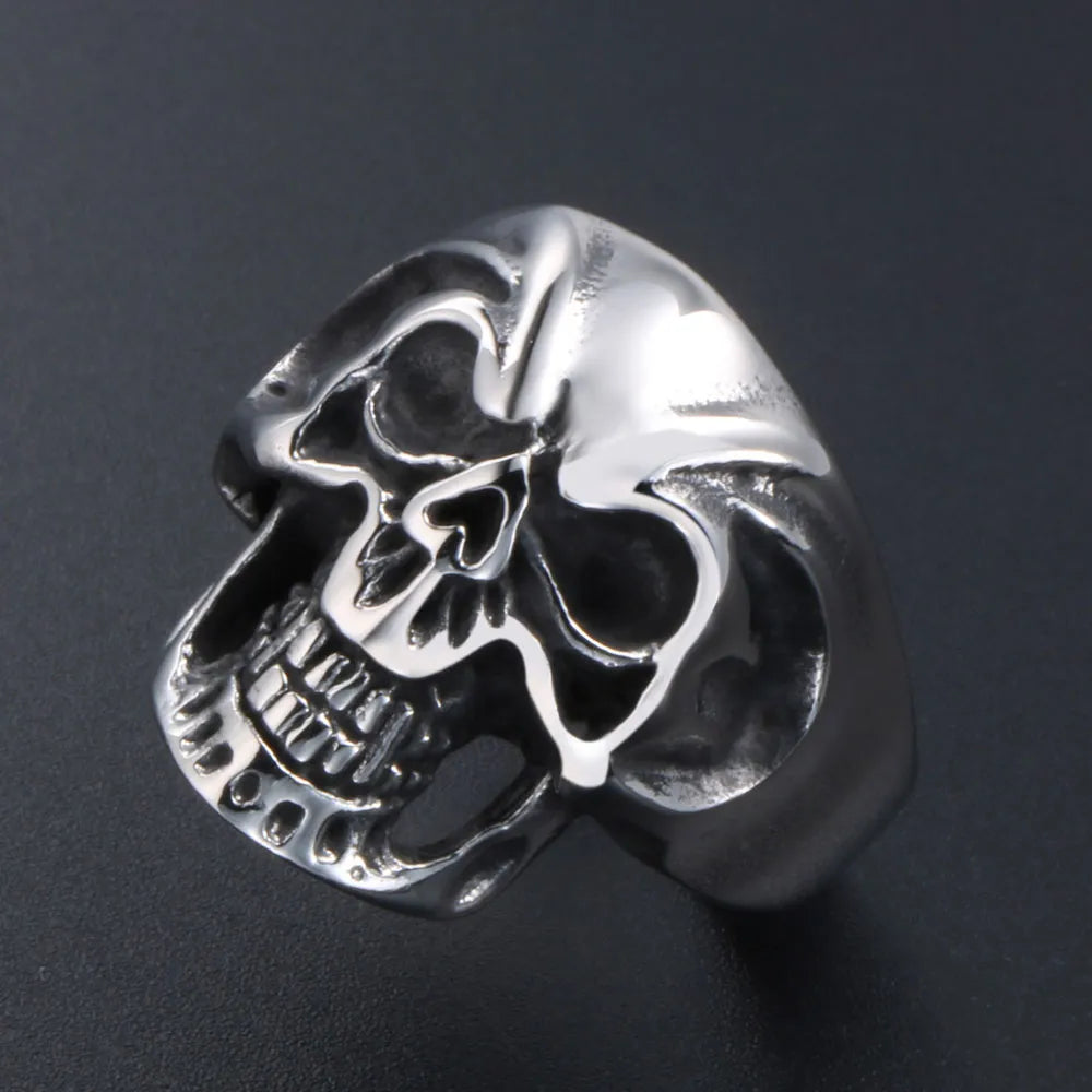 IG Style Nordic Style Retro Skull 304 Stainless Steel Polishing Men'S Rings