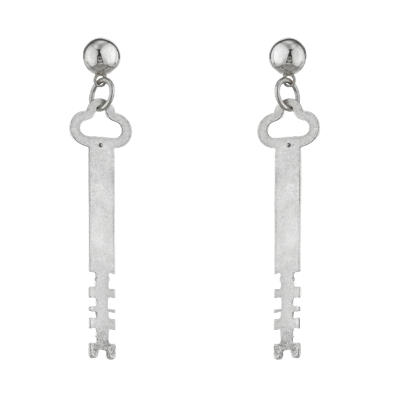 Crystal Dangle Drop Earrings-CLOVER KEY EARRINGS