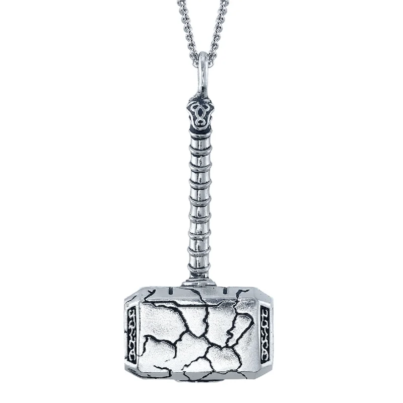 Trendy Layered Necklace-Marvel X RockLove THOR LOVE AND THUNDER Mjolnir Necklace