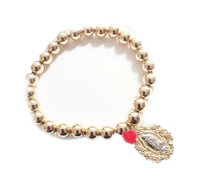 Sparkling Crystal Bracelet-Reina Gold Charm Bracelet