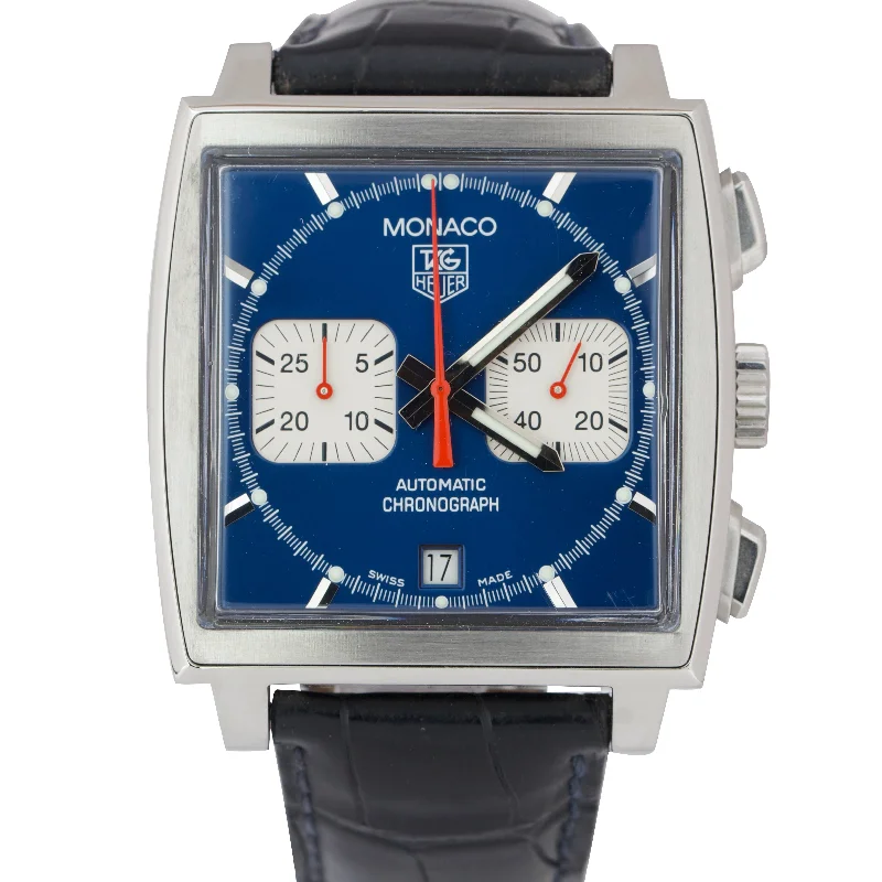 Retro Digital Watch for Women-MINT Men's Tag Heuer Monaco Steve McQueen Blue 38mm CW2113 Automatic Watch