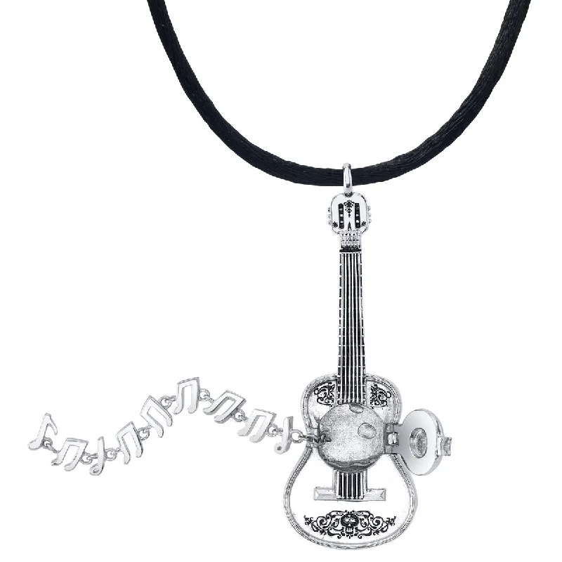 Wedding Necklace-Pixar X RockLove COCO Articulated Guitar Locket