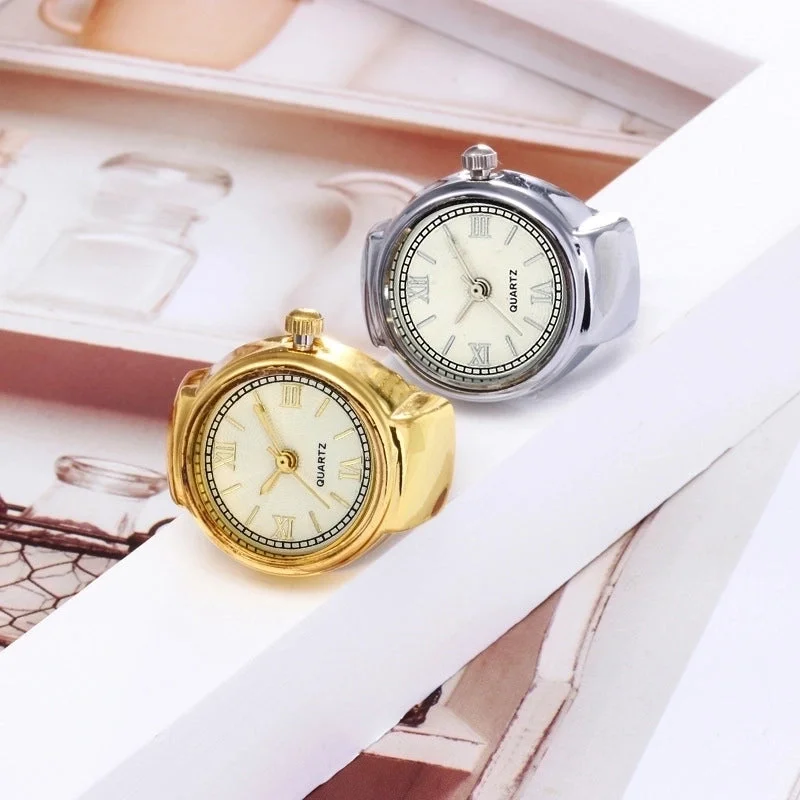 Eco-Friendly Solar Watch-Casual Novelty Round Single Folding Buckle Ring Table Quartz Women's Watches