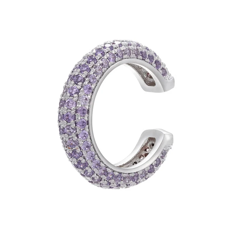 White Gold Color Purple Diamond