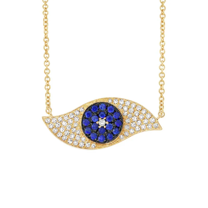 Shiny Crystal Necklace-Evil Eye Necklace