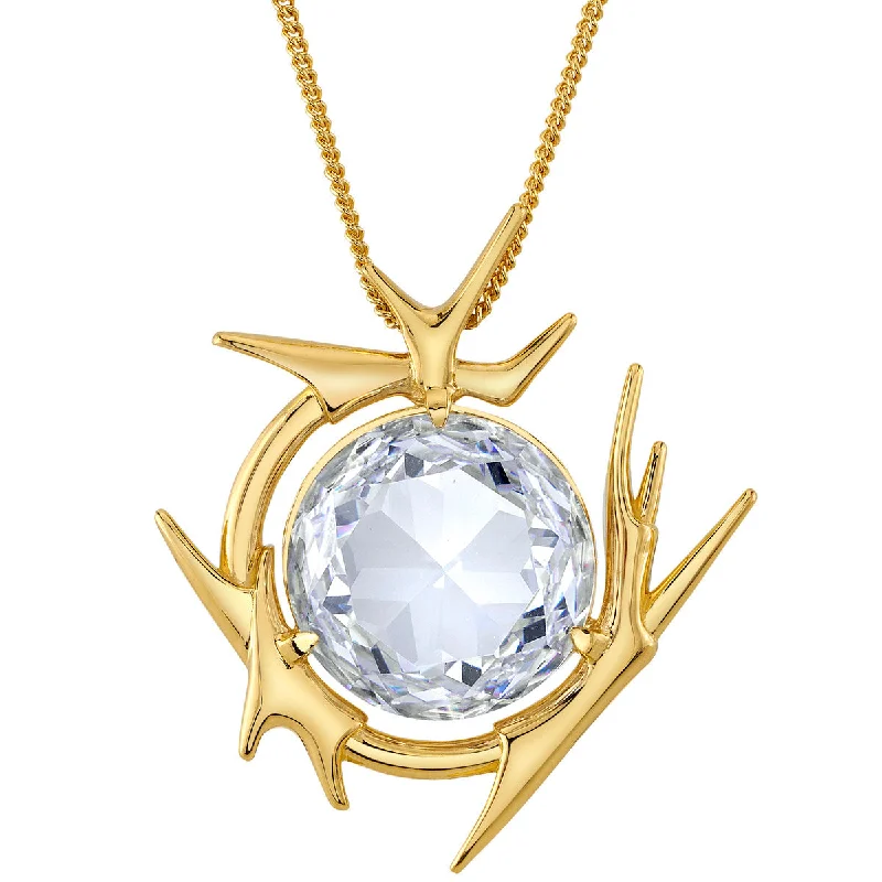 Chunky Gold Chain Necklace-Magic: The Gathering X RockLove Mox Diamond Necklace