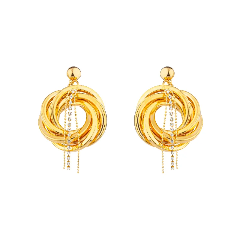 Statement Earrings for Weddings-ELECTRO WAVE EARRINGS