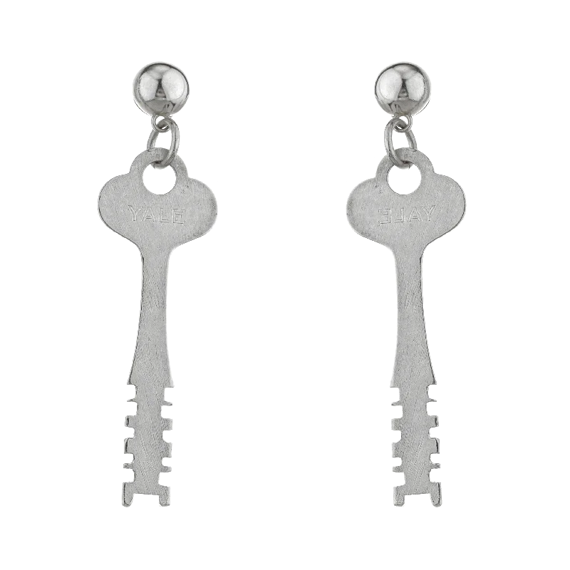 Sterling Silver Dangle Earrings-CONQUER KEY EARRINGS