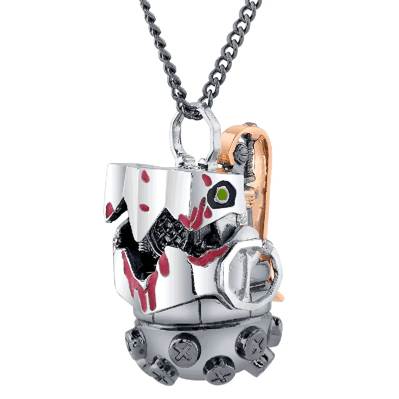 Black Stone Necklace-League of Legends X RockLove ARCANE Articulated Jinx Chomper Pendant