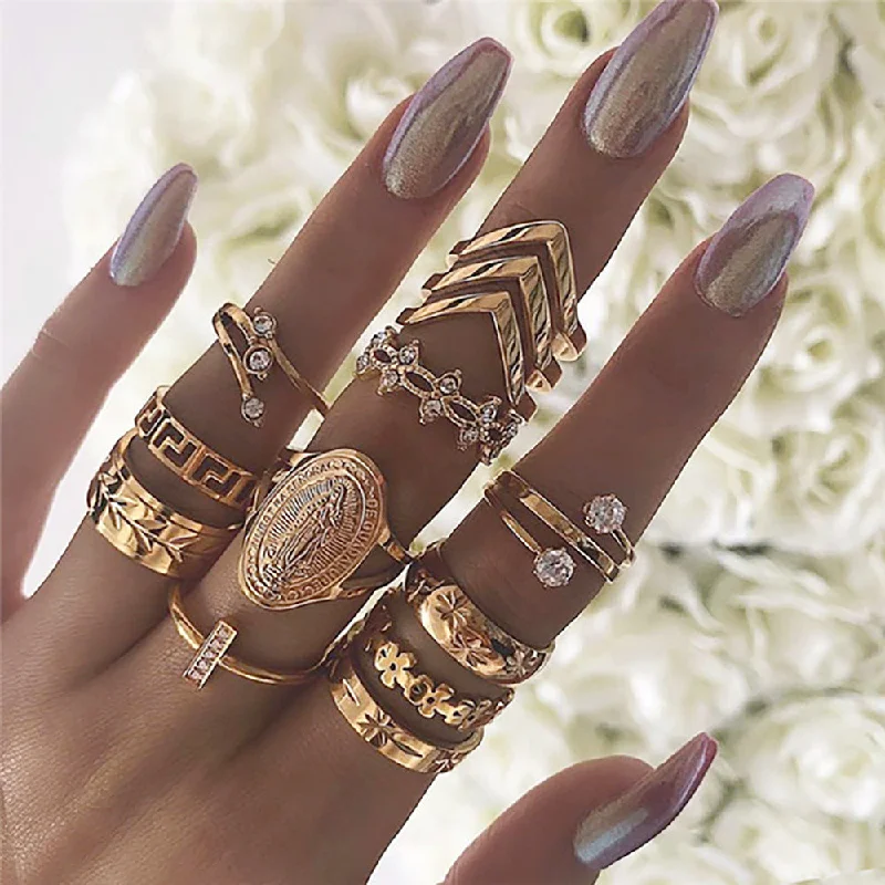 13 Pieces Combined Ring Set