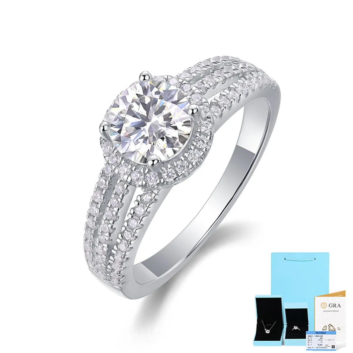 Moissanite 1 Karat (Including Gift Box Certificate)