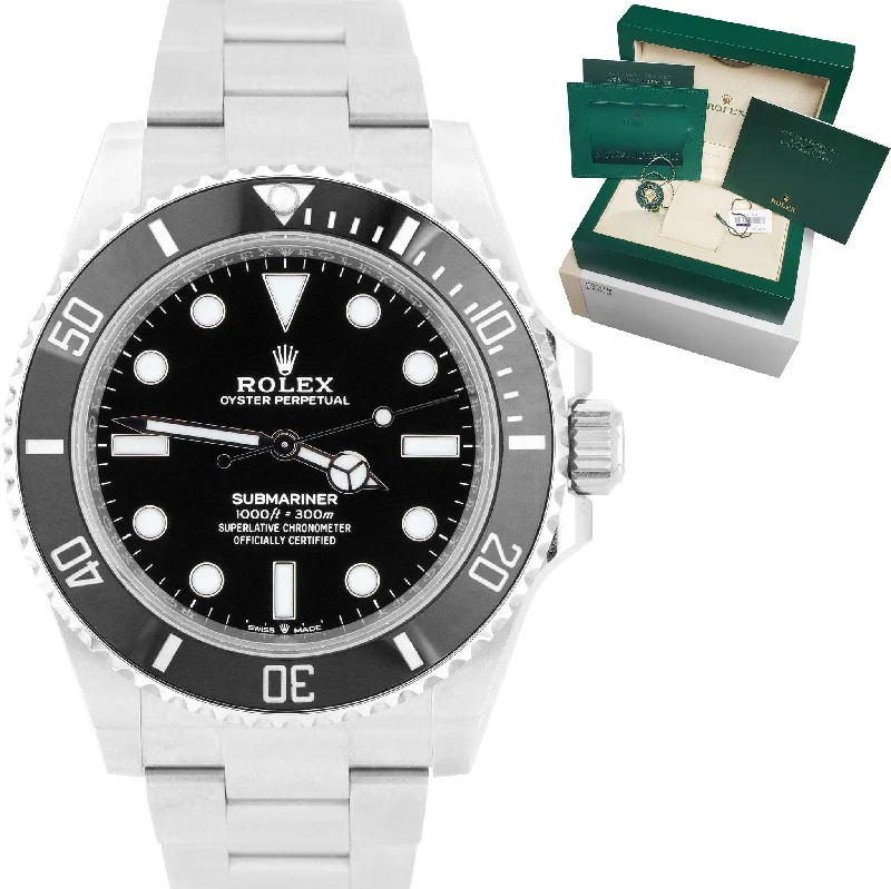 Sports Watch with Step Tracker-BRAND NEW JAN. 2022 Rolex Submariner 41mm No-Date Black Ceramic Watch 124060 LN