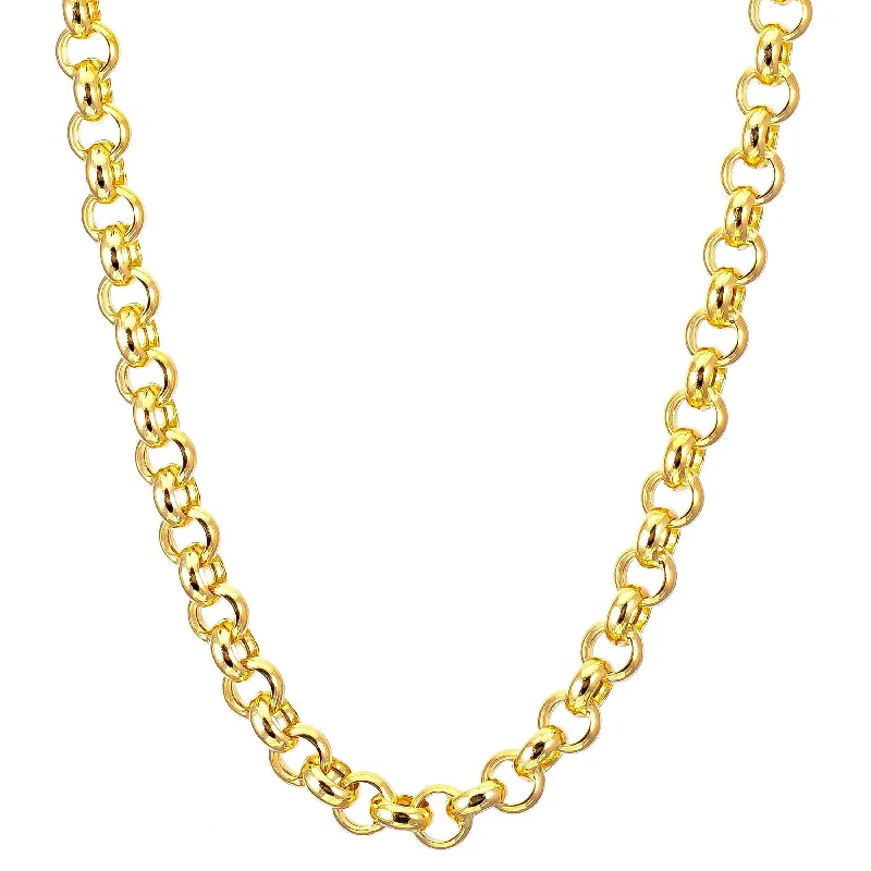 Elegant Choker Necklace-Chunky Rolo Chain