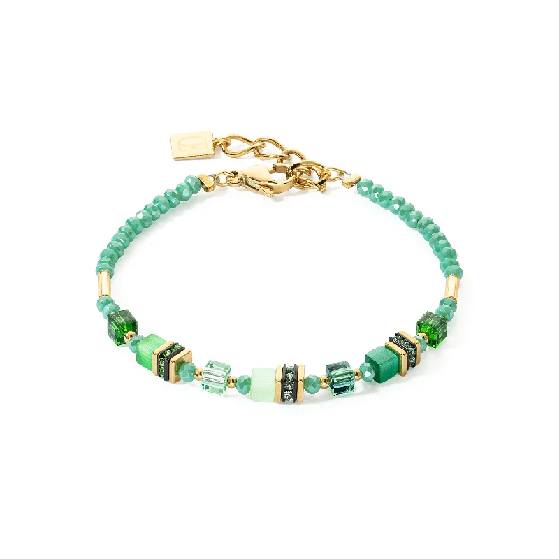 Heart-Shaped Bracelet-Coeur De Lion Green Mini Cubes Bracelet