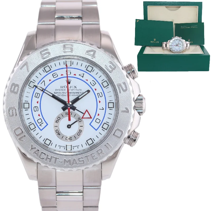 Elegant Diamond Watch for Women-Rolex Yacht-Master II 44mm 18k White Gold 116689 YM 2 Watch Box