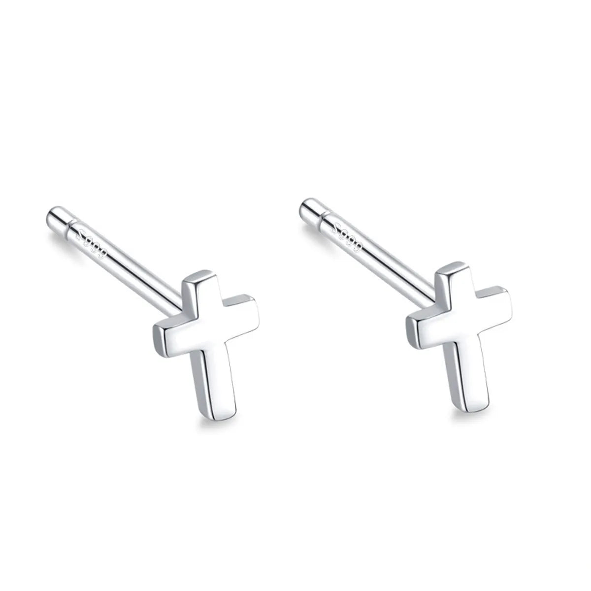 Cross stud earrings