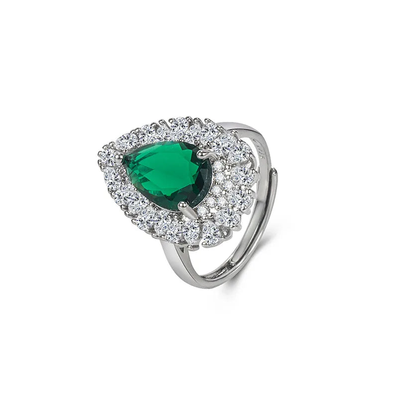 Emerald Ring [White Gold Color]]