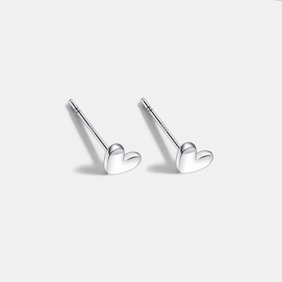 Love heart stud earrings