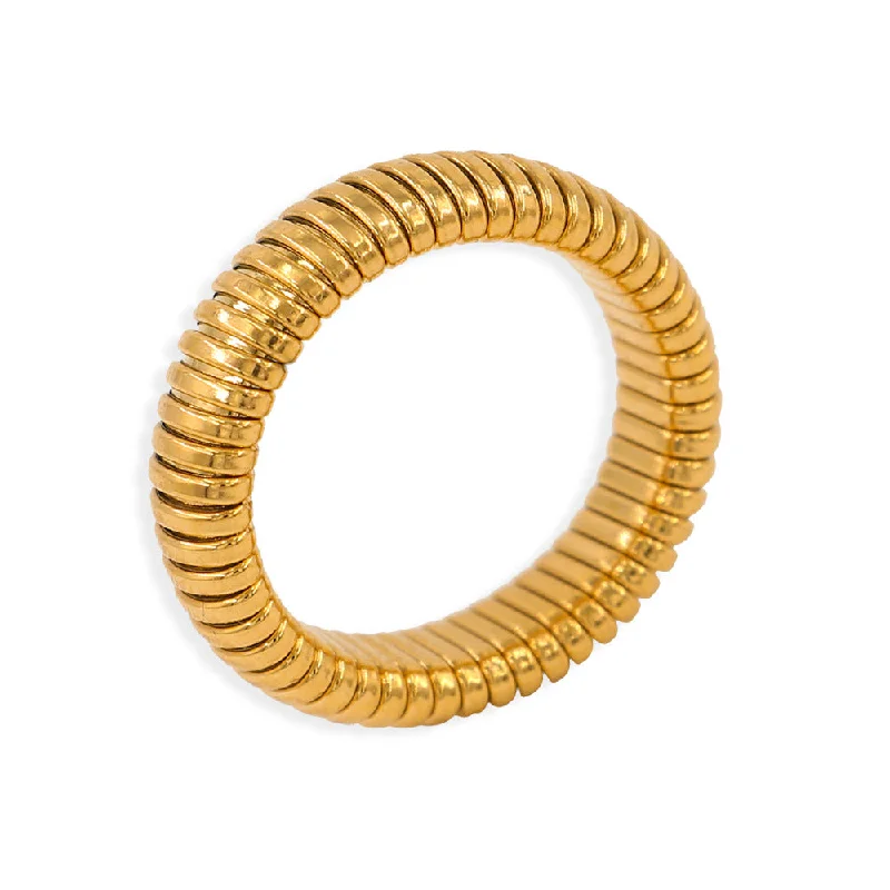 Ring 6mm Size 8 Gold