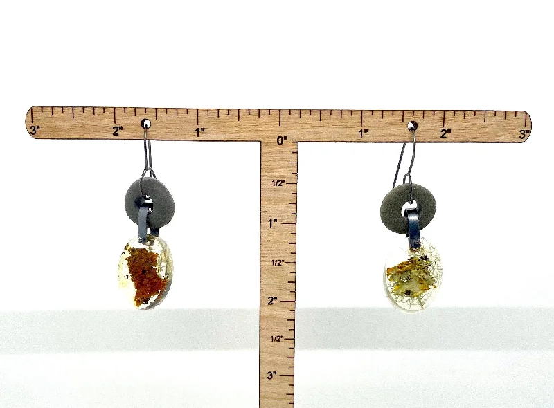 Luxury Diamond Earrings-Rock and Lichen Earrings