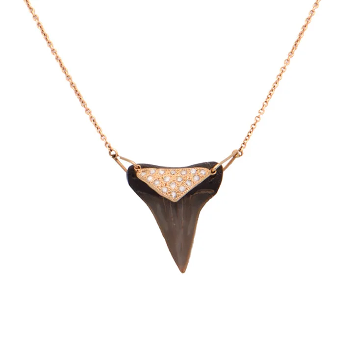 Designer Crystal Necklace-Shark Tooth Necklace