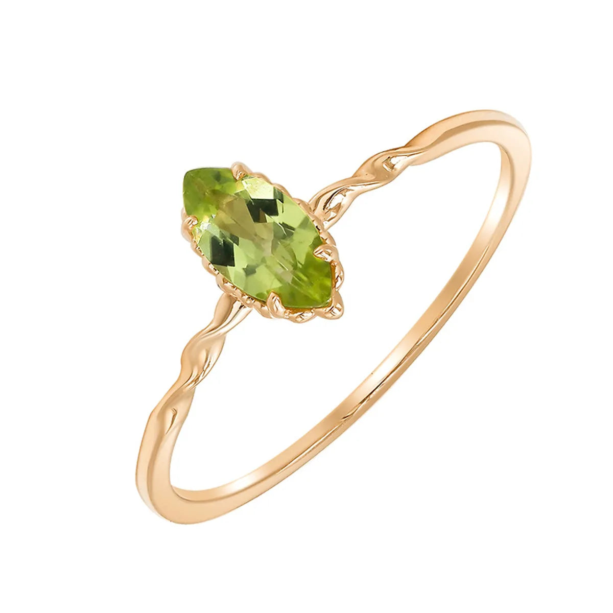 Peridot Ring, Width 7.5mm