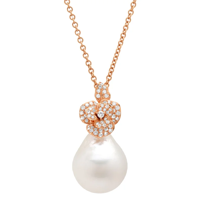 Dainty Pendant Necklace-Pearl Garden Necklace