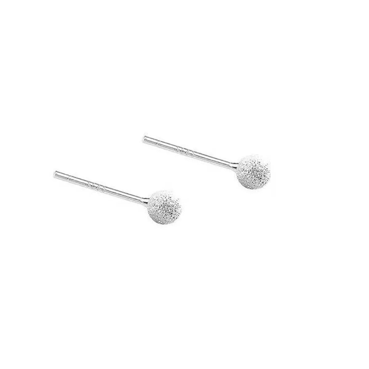 Frosted Ball Stud Earrings