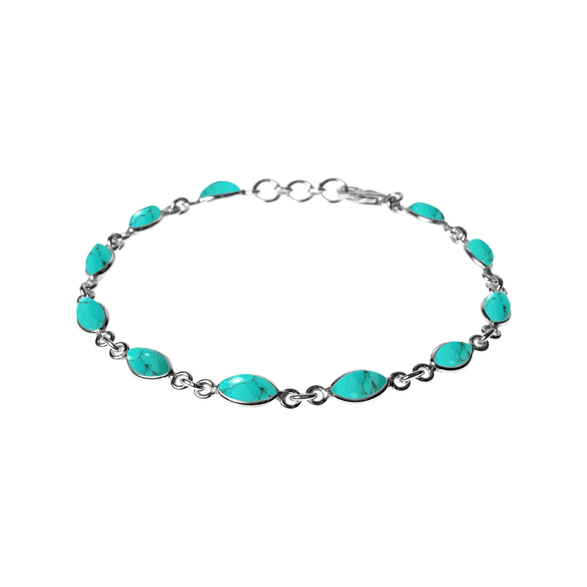 Elegant Bead Bracelet-Marquise Turquoise Bracelet