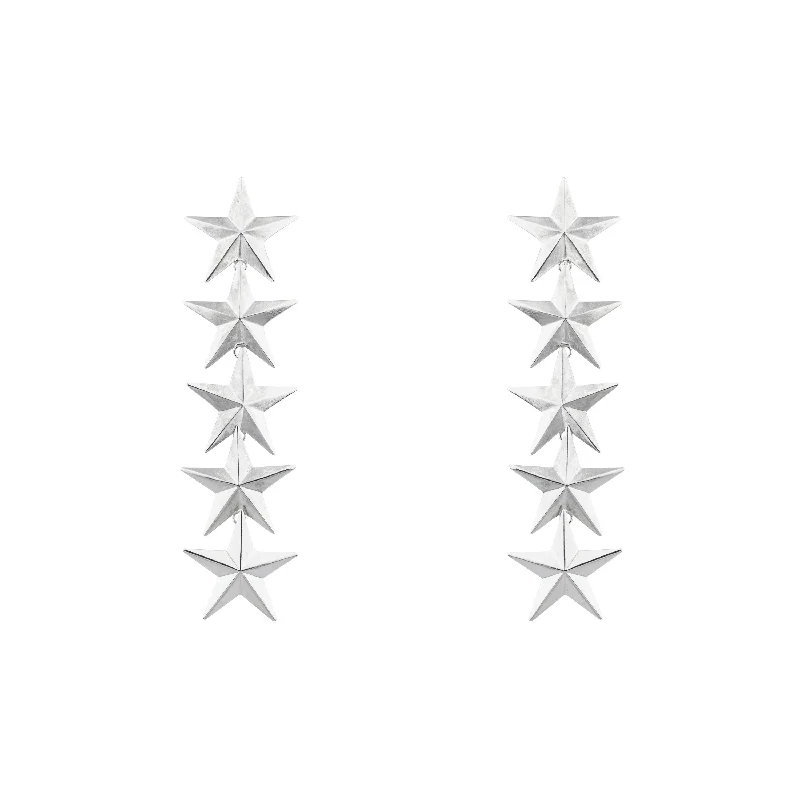 Silver Stud Earrings-COWGIRL STAR EARRINGS