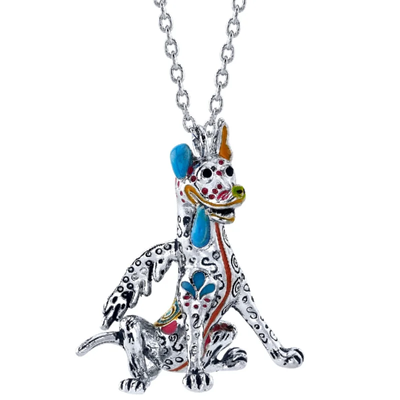 Luxury Gold-Plated Necklace-Pixar X RockLove COCO Dante Dog Pendant