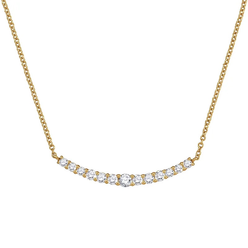 Personalized Chain Necklace-Signature EcoLove 1/2 CTW Lab Grown Diamond 18-inch Necklace in 14KT Yellow Gold