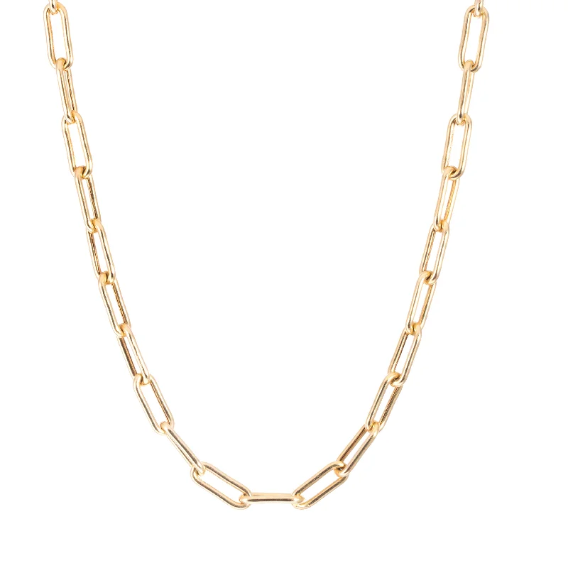 Multi-Layered Necklace-Paperclip Link Chain