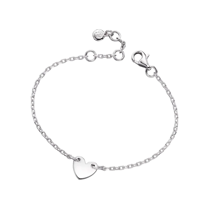 Stackable Silver Bracelets-Little Star Sterling Silver Anna Heart Bracelet