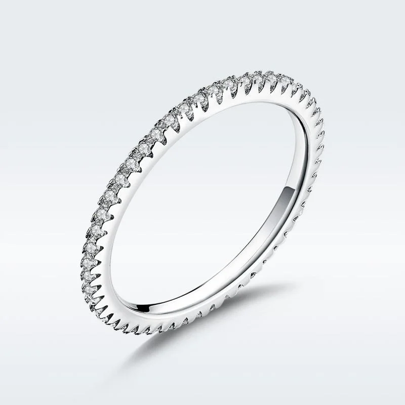 S925 Silver Ring-7 Platinum