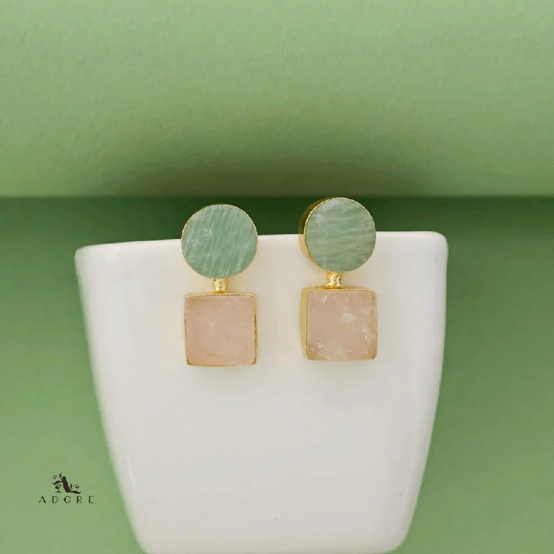 Amazonite Green + Rose Quartz