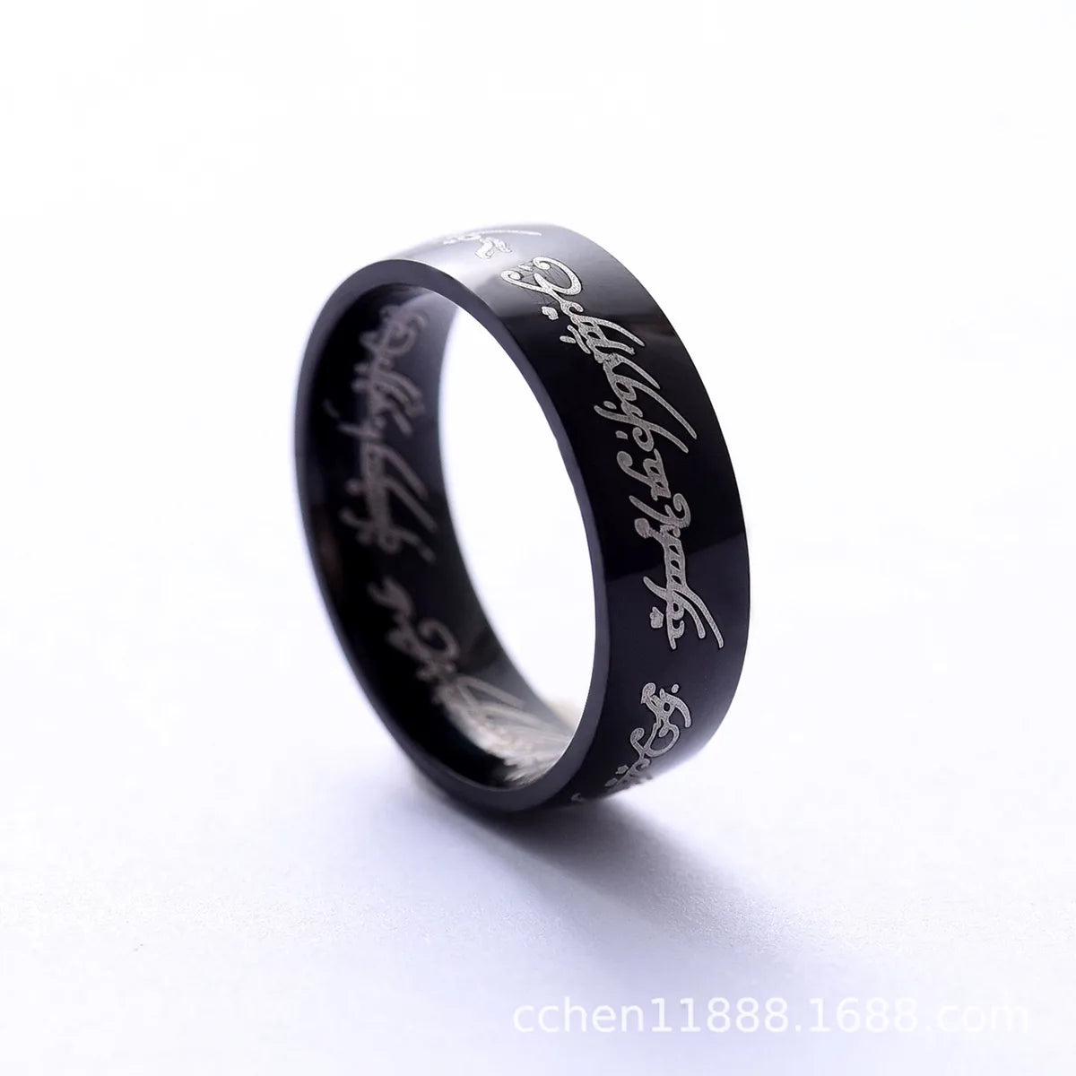 23 Silver Needle-Gold-JE0090E-1 Black Plated Marking Magic Ring (Faded Package Returned)