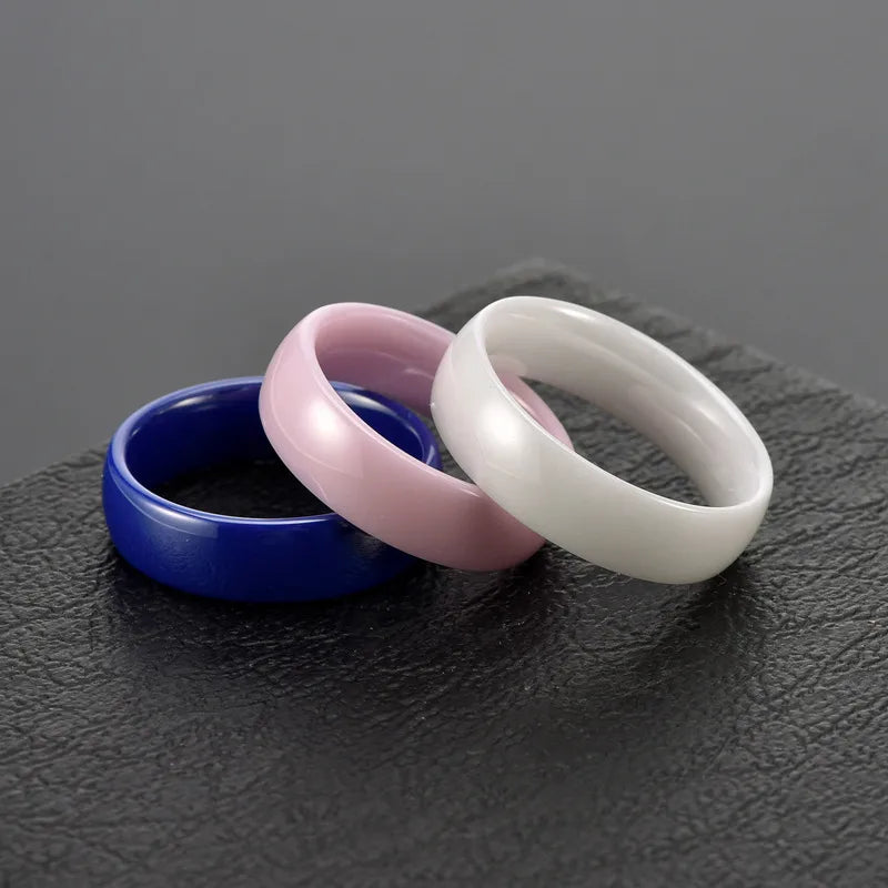 Vintage Style Geometric Ceramics Plating Unisex Rings