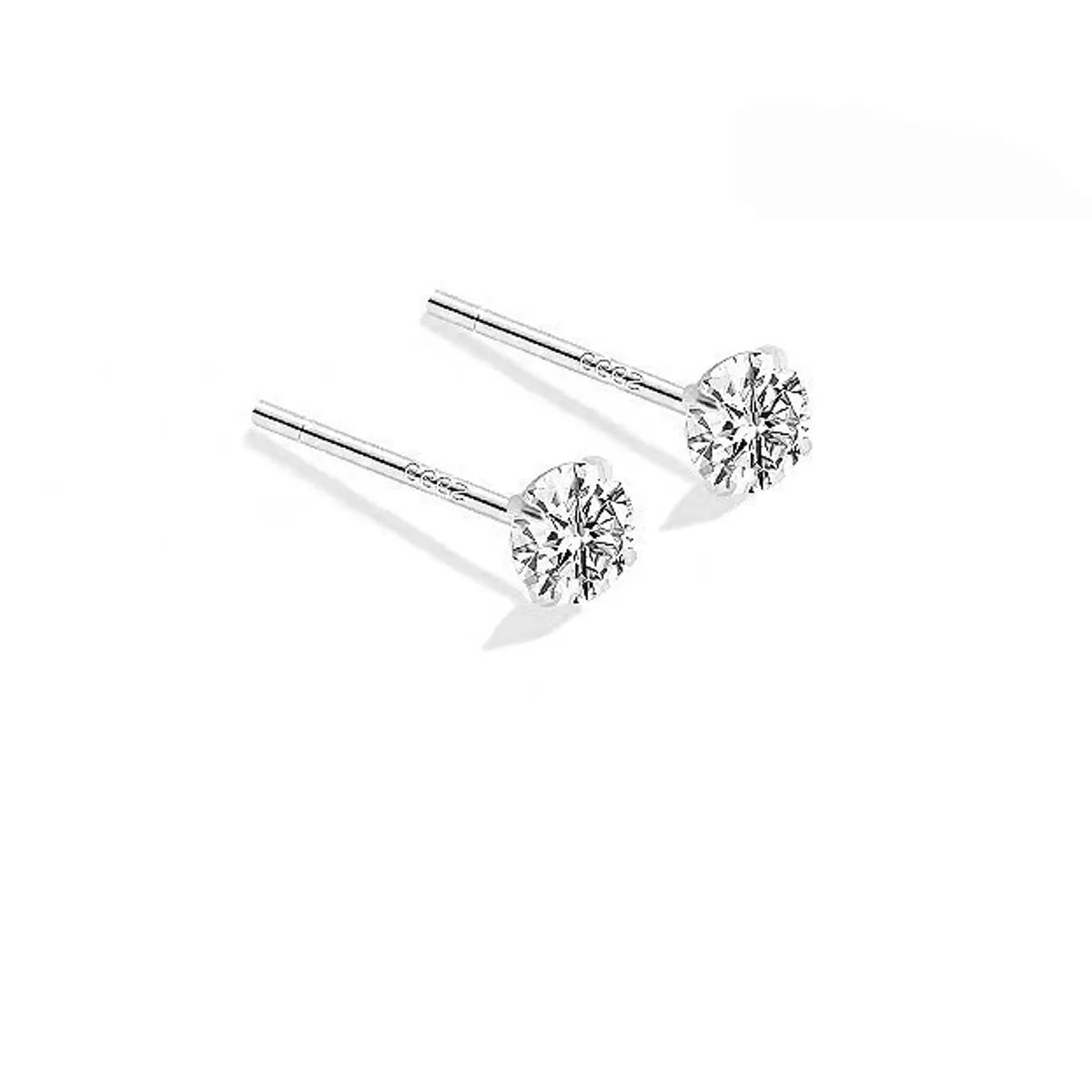 4mm Four-Claw Zircon Ear Studs