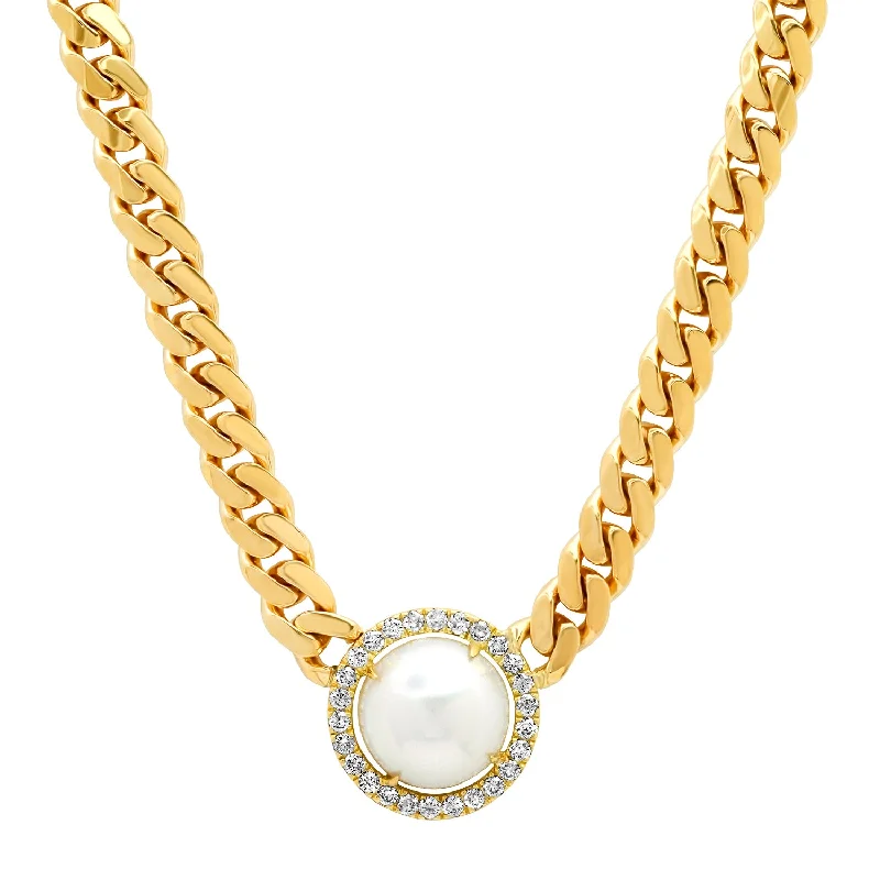 Dainty Crystal Necklace-Pearl Necklace