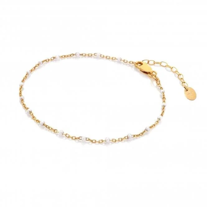 Classic Gold Bracelet-Hot Diamonds Gold and White Ocean Bracelet