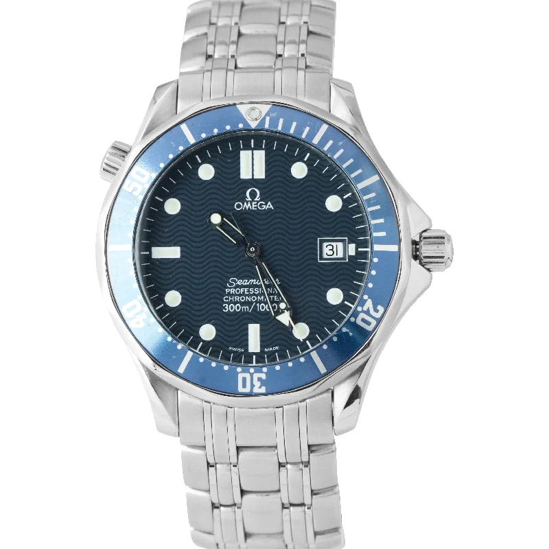 Elegant Stainless Steel Watch for Men-OMEGA Seamaster Professional 300 Blue Wave Steel Automatic 41mm Watch 2531.80