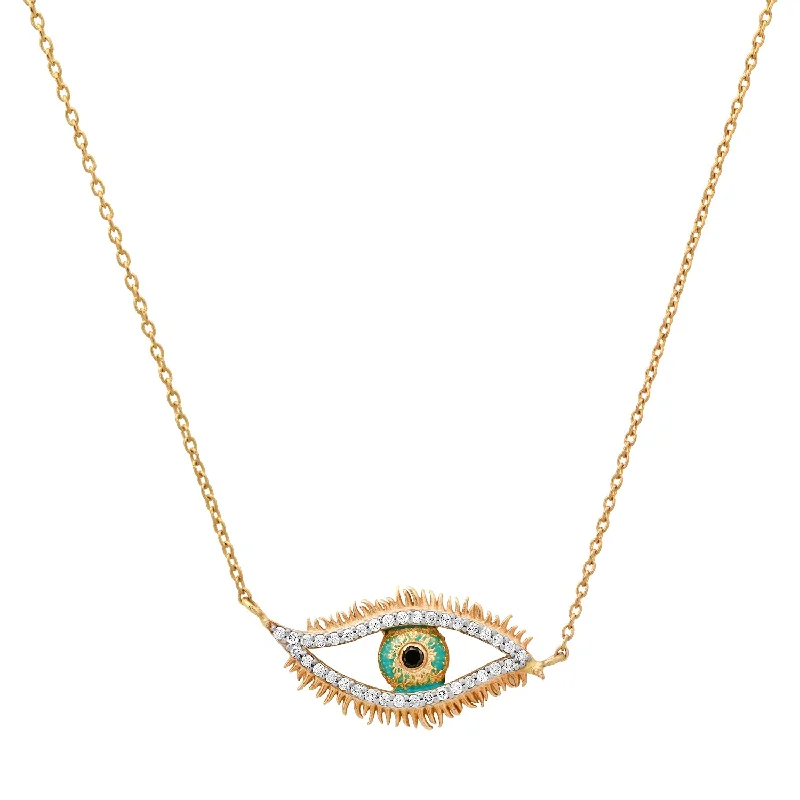 Personalized Pendant Necklace-Eye Lash Necklace