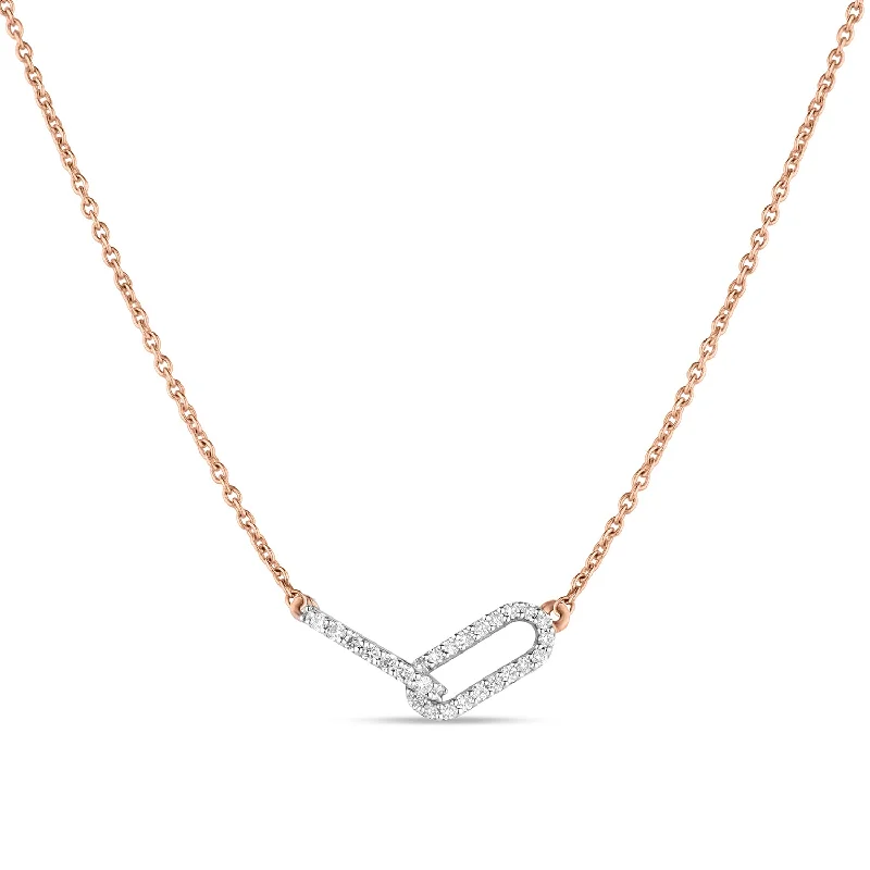 Luxury Gold-Plated Necklace-Love Locked Diamond Necklace