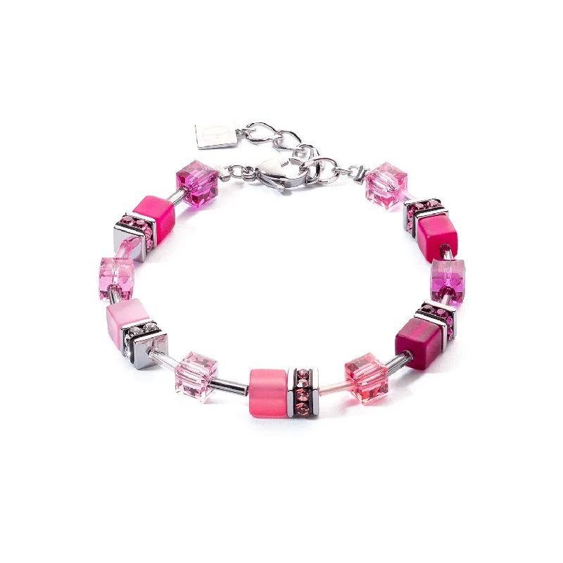 Women’s Gemstone Cuff Bracelet-Coeur De Lion GeoCUBE® Iconic Viva Magenta Bracelet