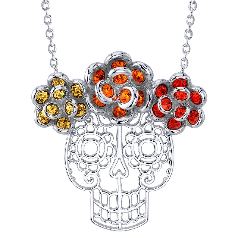 Multi-Layer Gold Necklace-Pixar X RockLove COCO Marigold Sugar Skull Necklace