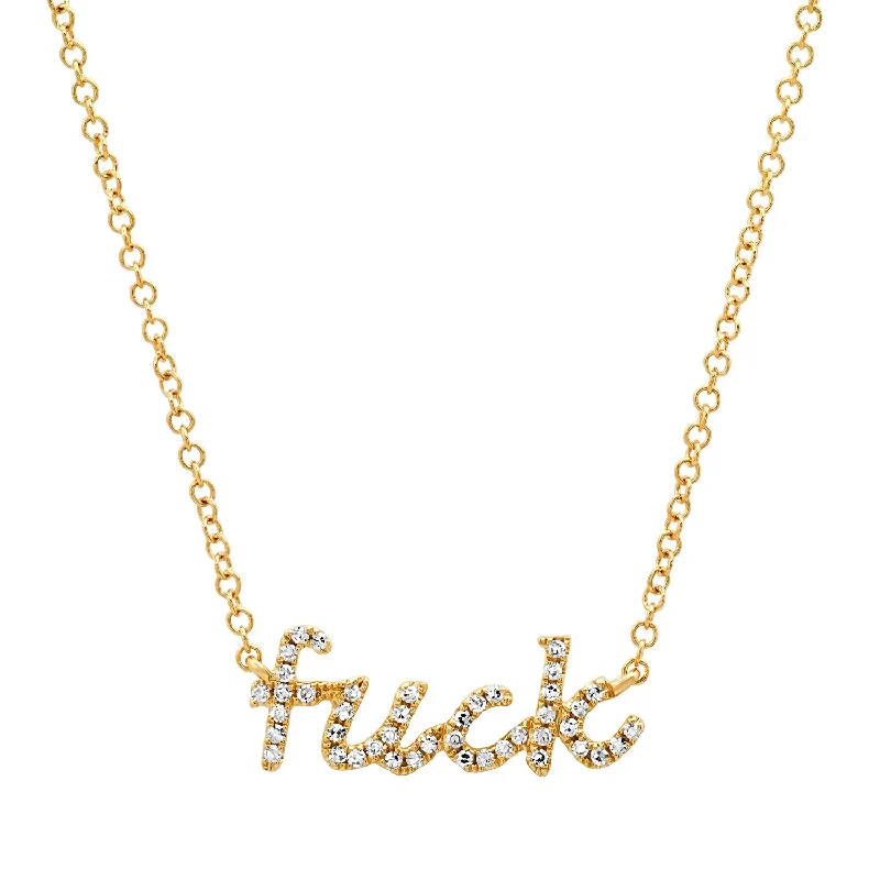 Statement Gold Necklace-F*ck Necklace